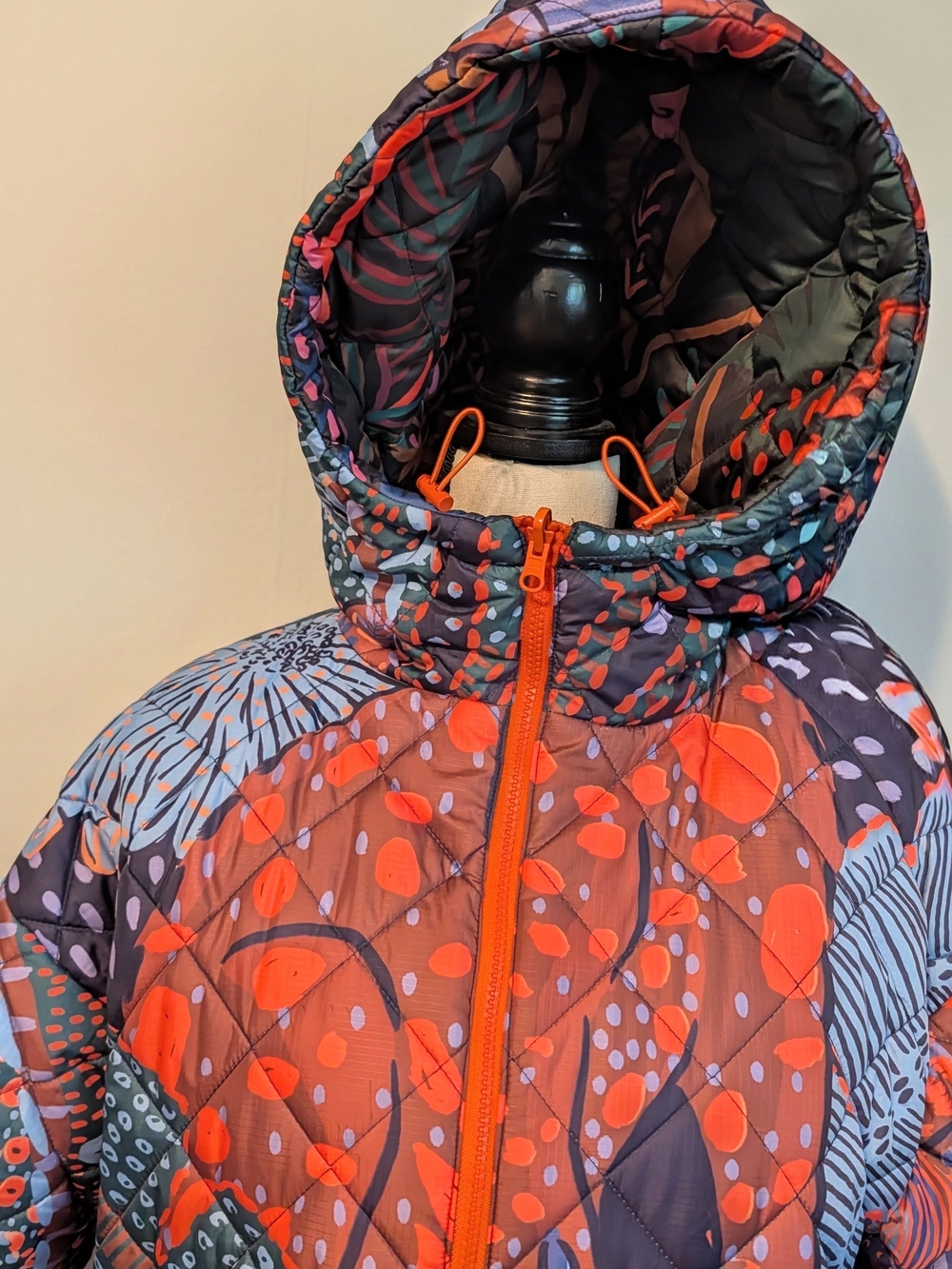 Farm Rio Reversable Hooded Parachute Coat in Multicolor - Picture 7 of 8